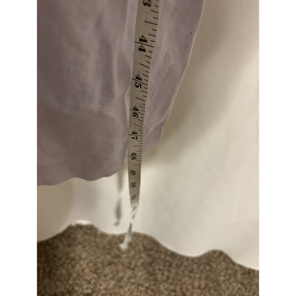 J. Jill Dress Large Crocus Lavender Linen Midi Aline Sleeveless Classic - Picture 8 of 11